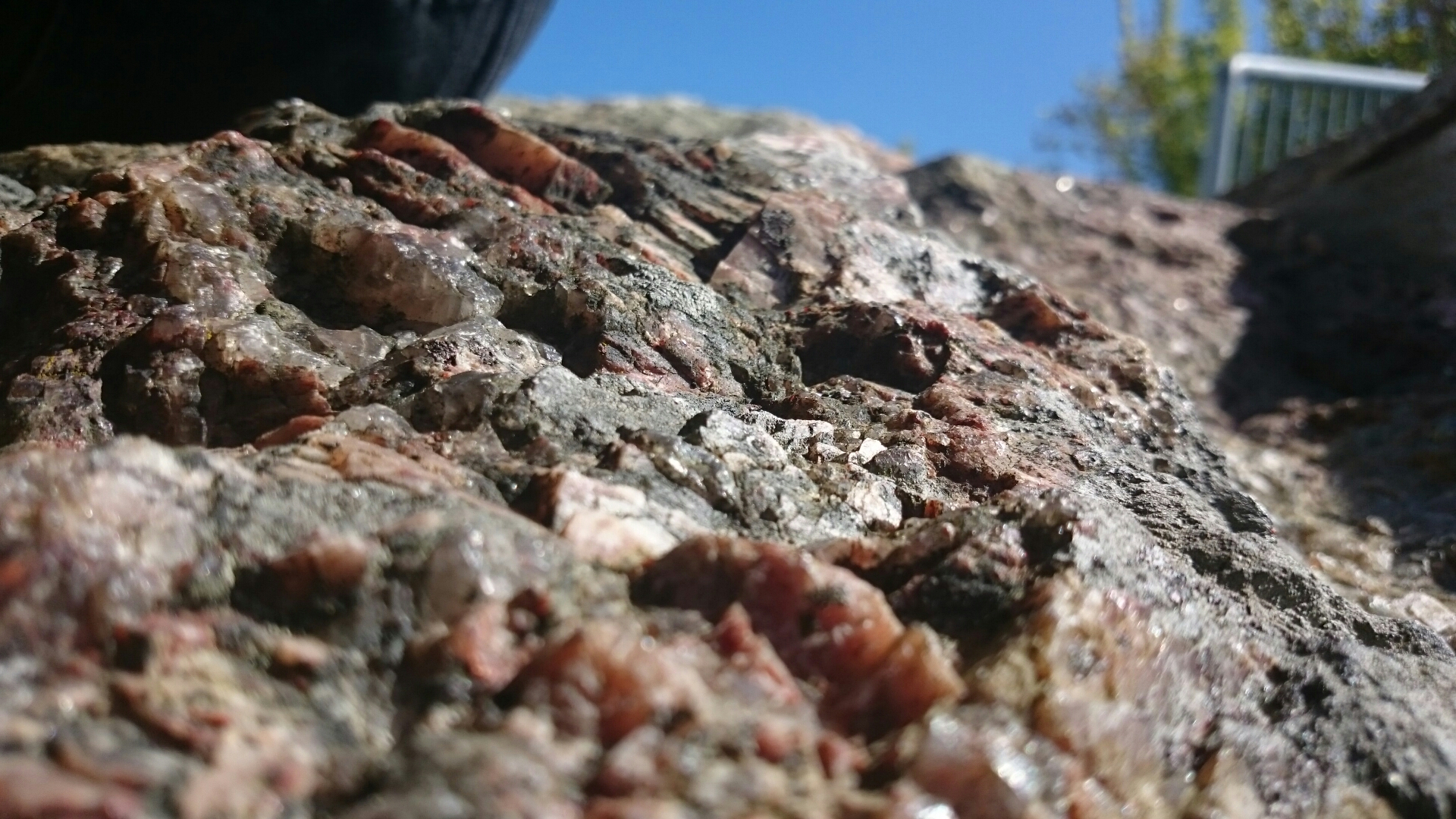 
          Way down low, the broken ground looks like a cliff-side
        